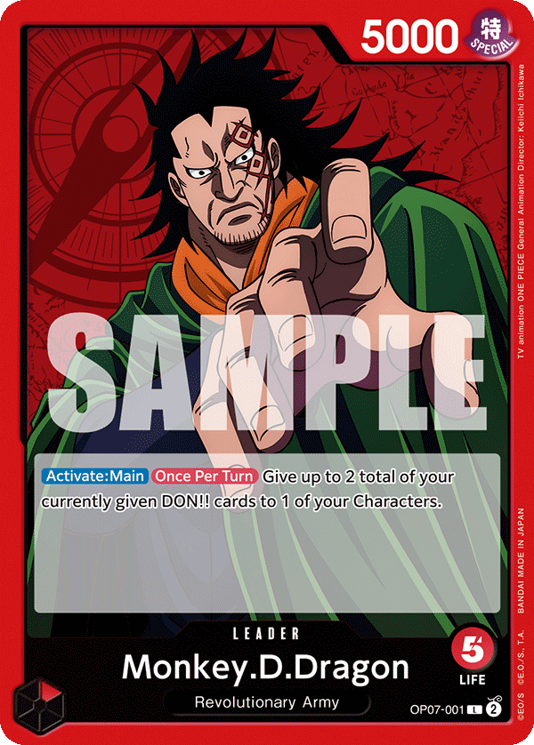 Monkey.D.Dragon (001) OP07-001 One Piece TCG