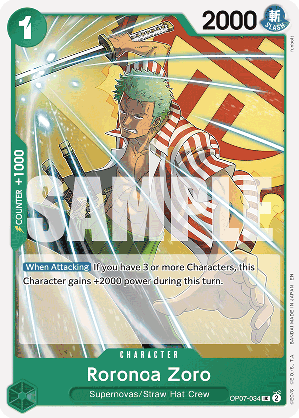 Roronoa Zoro (Reprint) OP07-034_r1 One Piece TCG