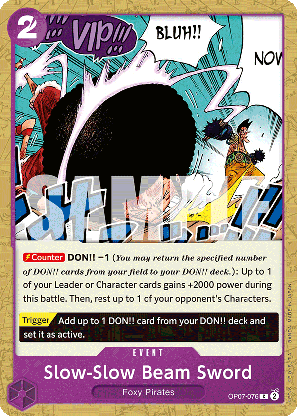 Slow-Slow Beam Sword OP07-076 One Piece TCG