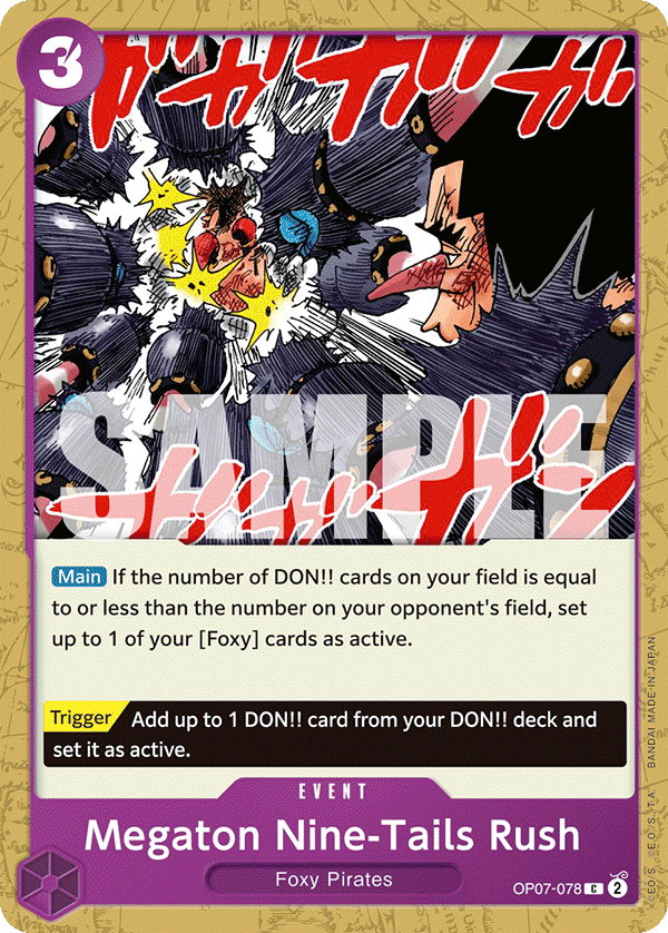 Megaton Nine-Tails Rush OP07-078 One Piece TCG