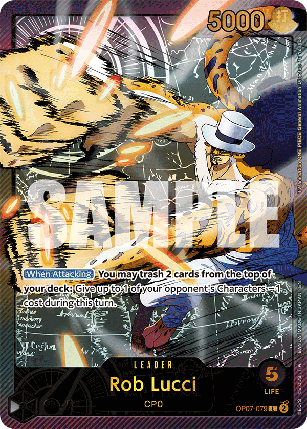Rob Lucci (SPR) OP07-079_p2 One Piece TCG