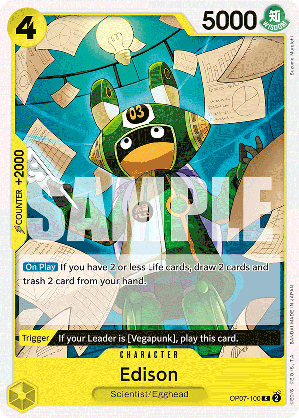 Edison OP07-100 One Piece TCG