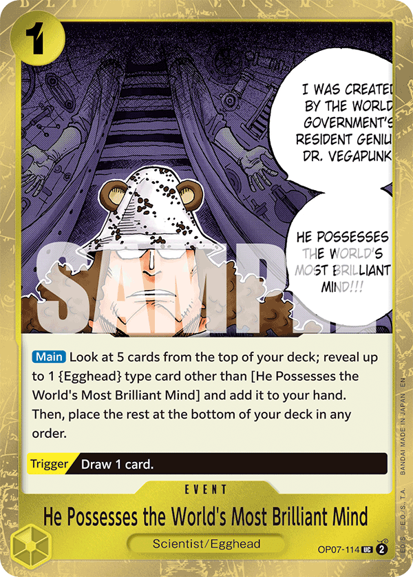 He Possesses the World's Most Brilliant Mind (Pirate Foil) OP07-114_p1 One Piece TCG