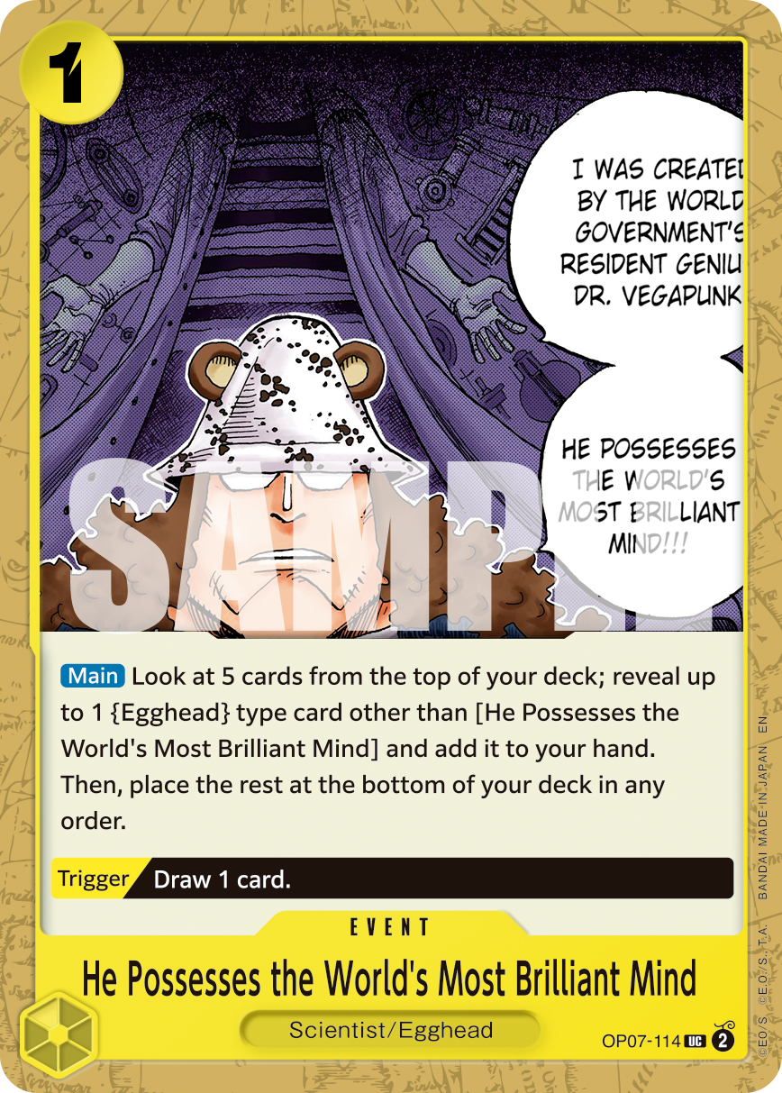 He Possesses the World's Most Brilliant Mind (Reprint) OP07-114_r1 One Piece TCG
