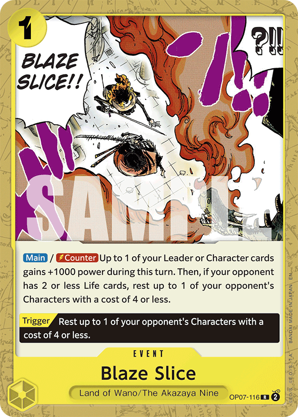 Blaze Slice (Reprint) OP07-116_p1 One Piece TCG