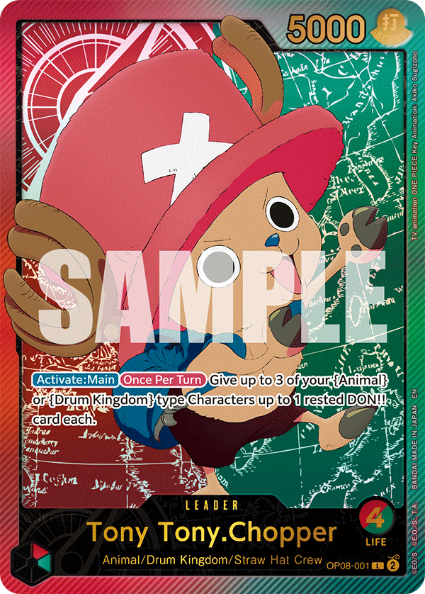 Tony Tony.Chopper (SPR) OP08-001_p2 One Piece TCG