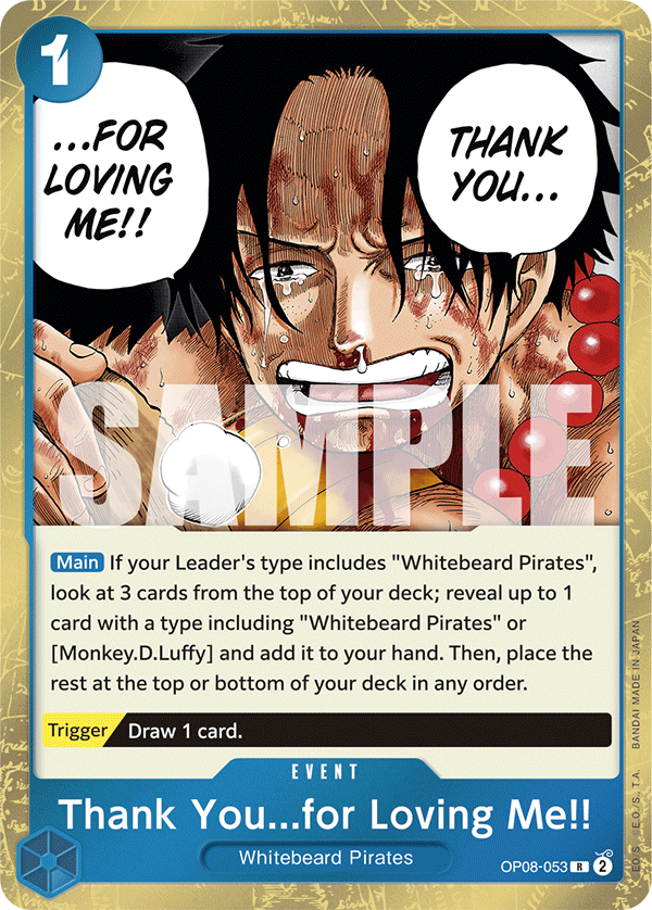 Thank You...for Loving Me!! OP08-053 One Piece TCG