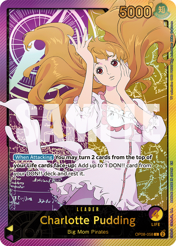 Charlotte Pudding (SPR) OP08-058_p2 One Piece TCG
