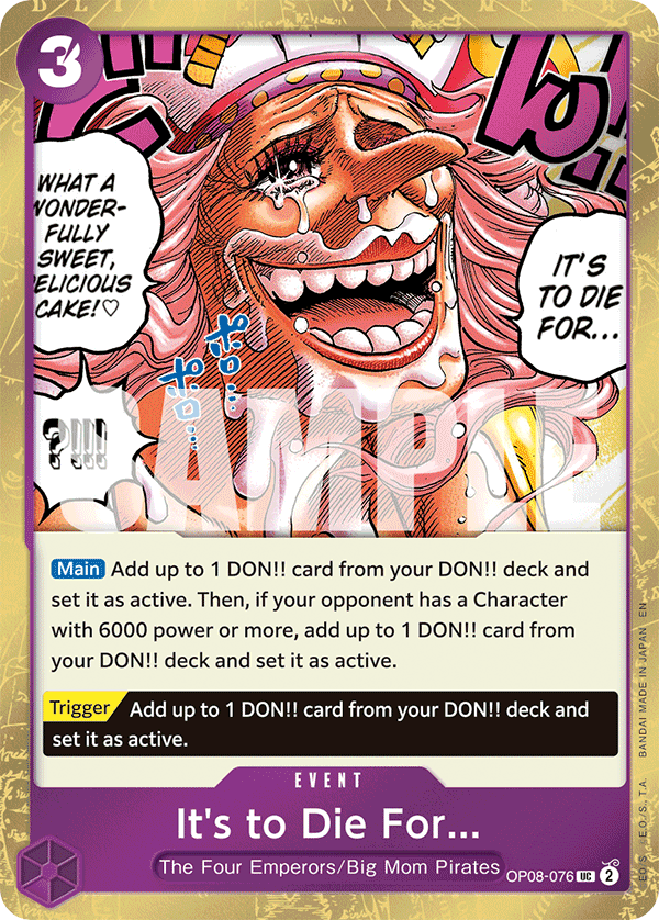 It's to Die For (Pirate Foil) OP08-076_p1 One Piece TCG