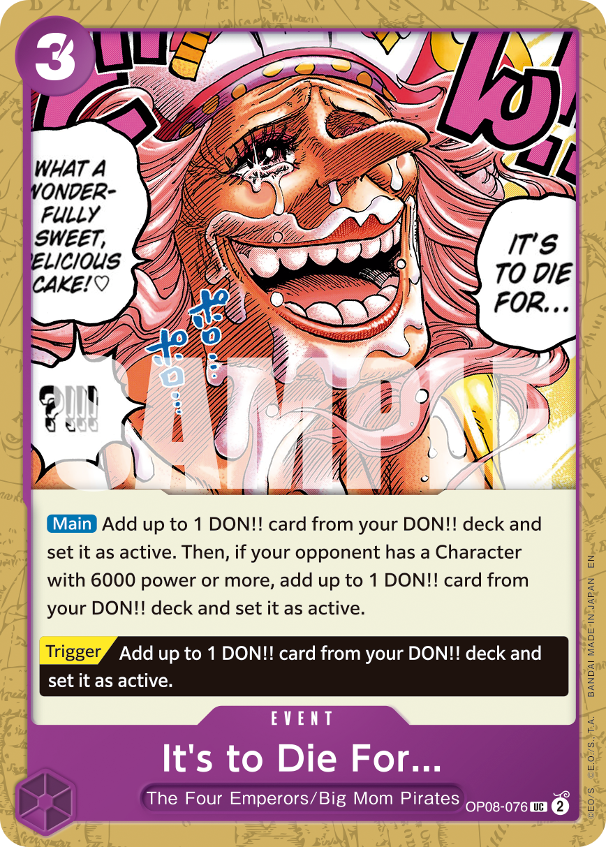 It's to Die For (Reprint) OP08-076_r1 One Piece TCG