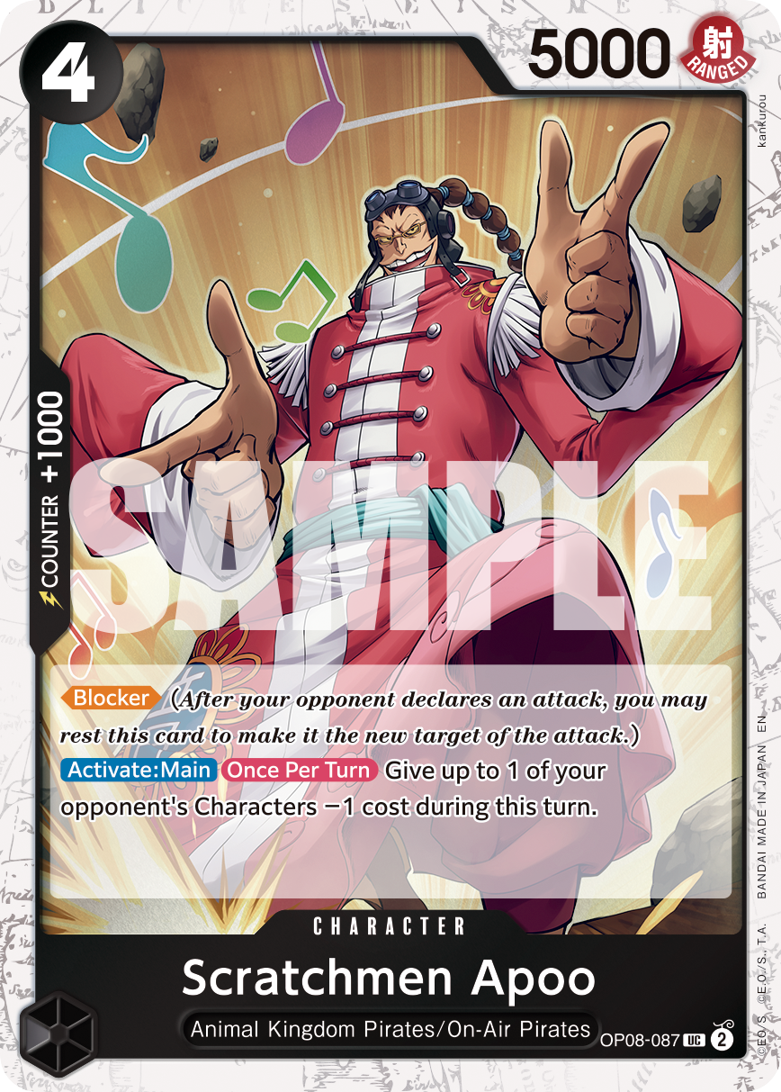 Scratchmen Apoo - OP08-087 (Pirate Foil) OP08-087_p1 One Piece TCG