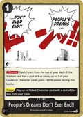 People's Dreams Don't Ever End!! OP08-096 One Piece TCG