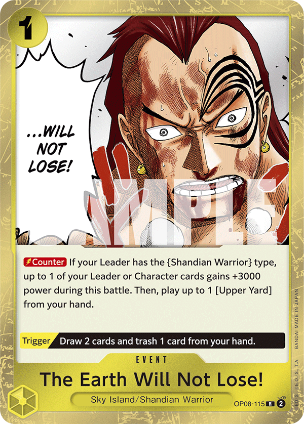 The Earth Will Not Lose! OP08-115 One Piece TCG