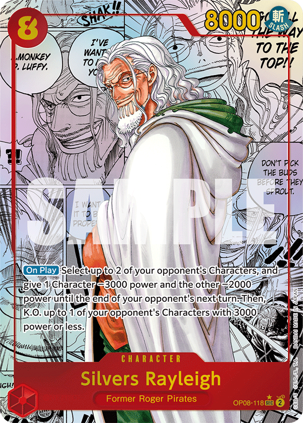 Silvers Rayleigh (Parallel) (Manga) OP08-118_p2 One Piece TCG