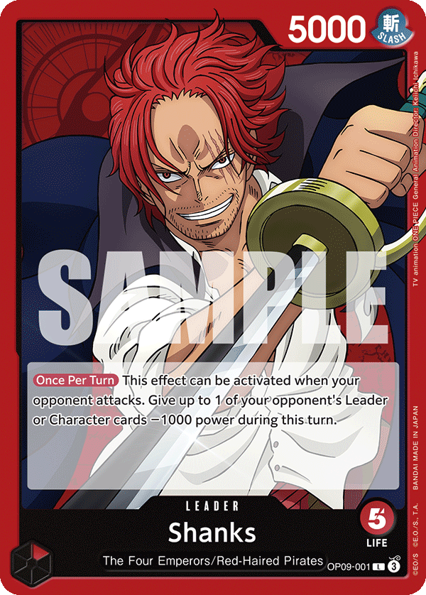 Shanks (001) OP09-001 One Piece TCG