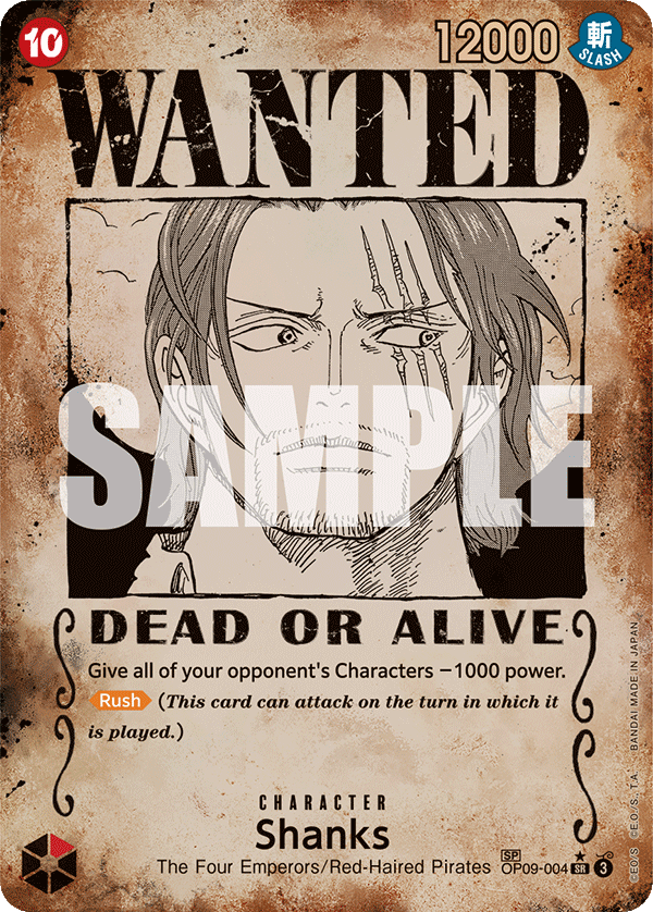 Shanks (004) (Wanted Poster) OP09-004_p3 One Piece TCG