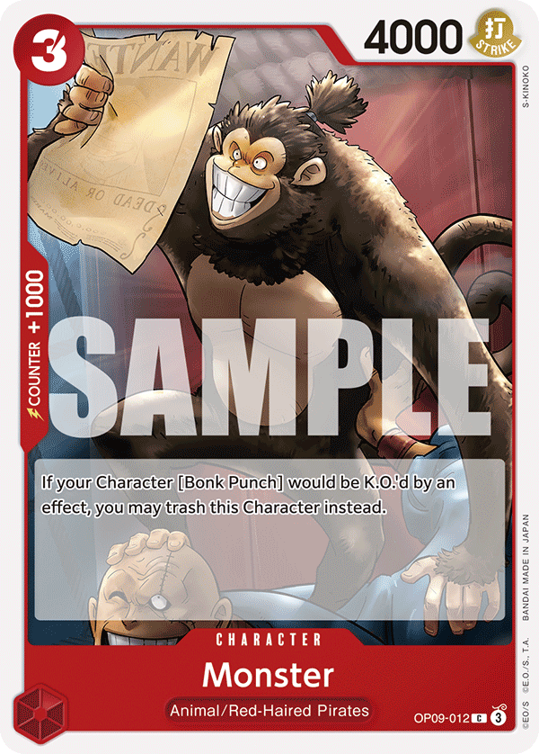 Monster OP09-012 One Piece TCG