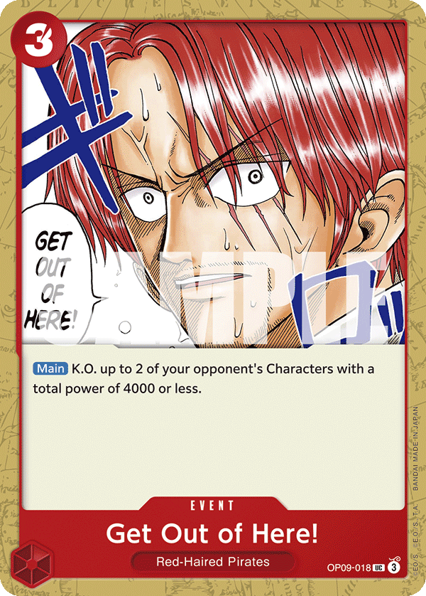 Get Out of Here! OP09-018 One Piece TCG