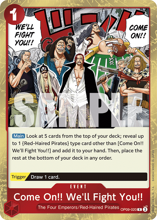 Come On!! We'll Fight You!! OP09-020 One Piece TCG