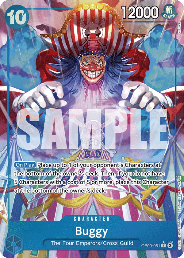 Buggy (051) (Alternate Art) OP09-051_p1 One Piece TCG