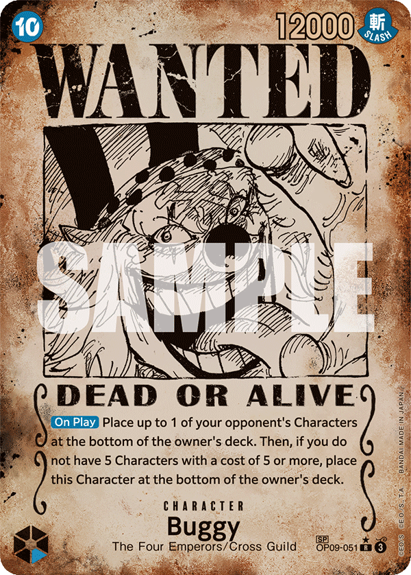 Buggy (051) (Wanted Poster) OP09-051_p3 One Piece TCG
