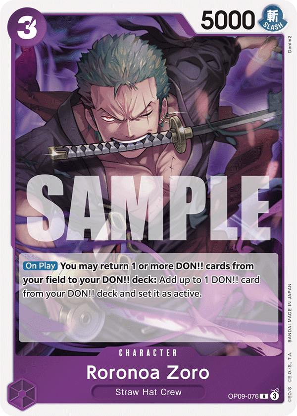 Roronoa Zoro (076) OP09-076 One Piece TCG