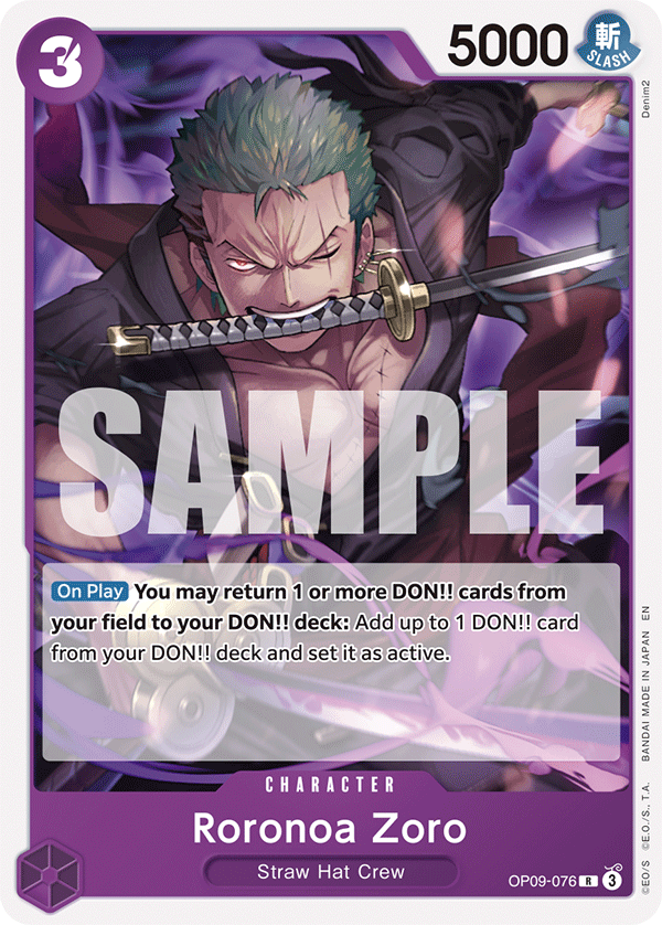 Roronoa Zoro (Reprint) OP09-076_r1 One Piece TCG