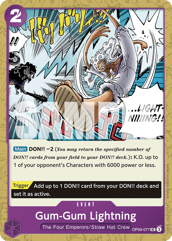 Gum-Gum Lightning OP09-077 One Piece TCG