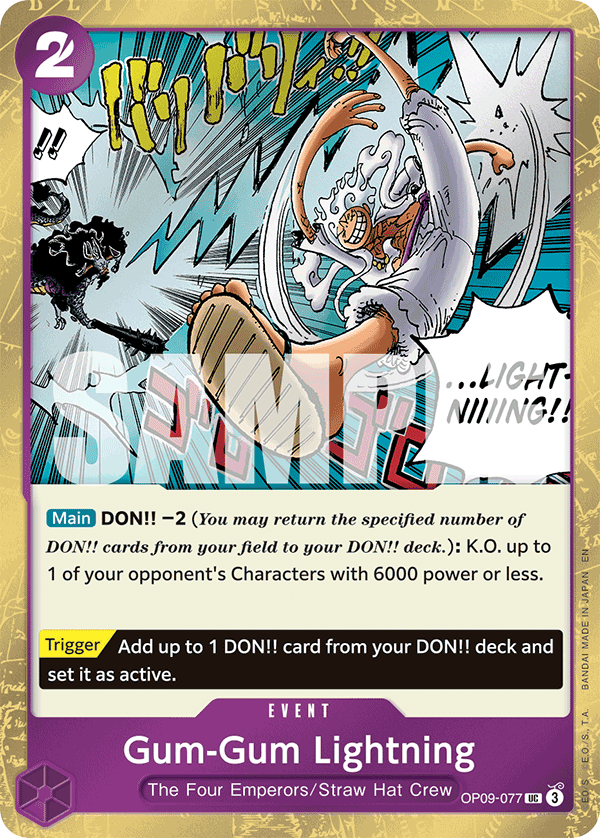 Gum-Gum Lightning (Pirate Foil) OP09-077_p1 One Piece TCG