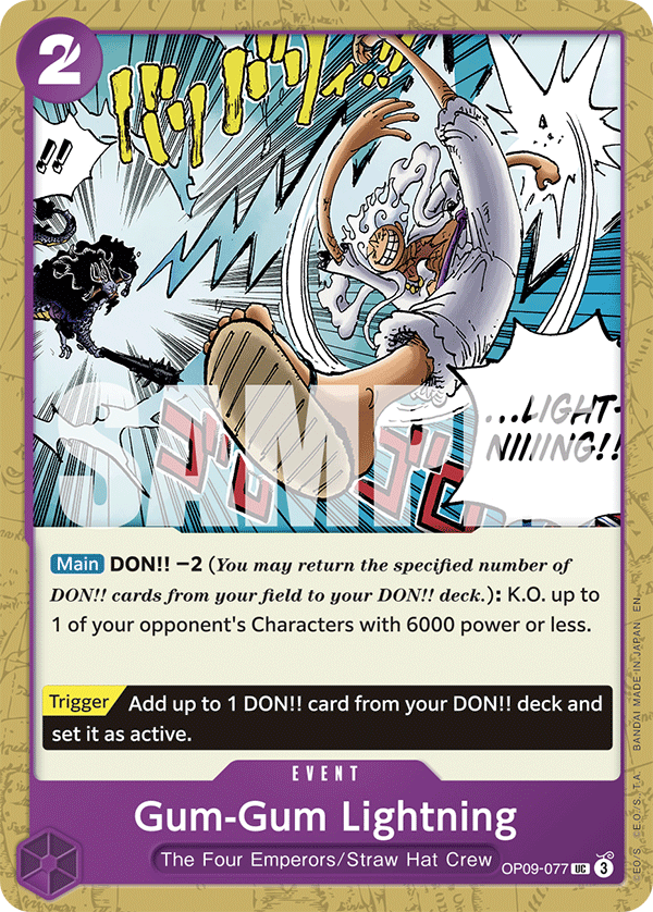 Gum-Gum Lightning (Reprint) OP09-077_r1 One Piece TCG