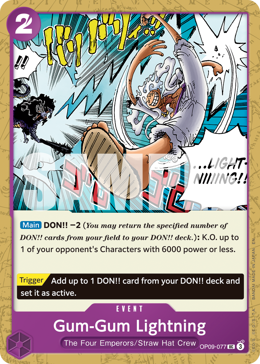 Gum-Gum Lightning (Reprint) OP09-077_r2 One Piece TCG
