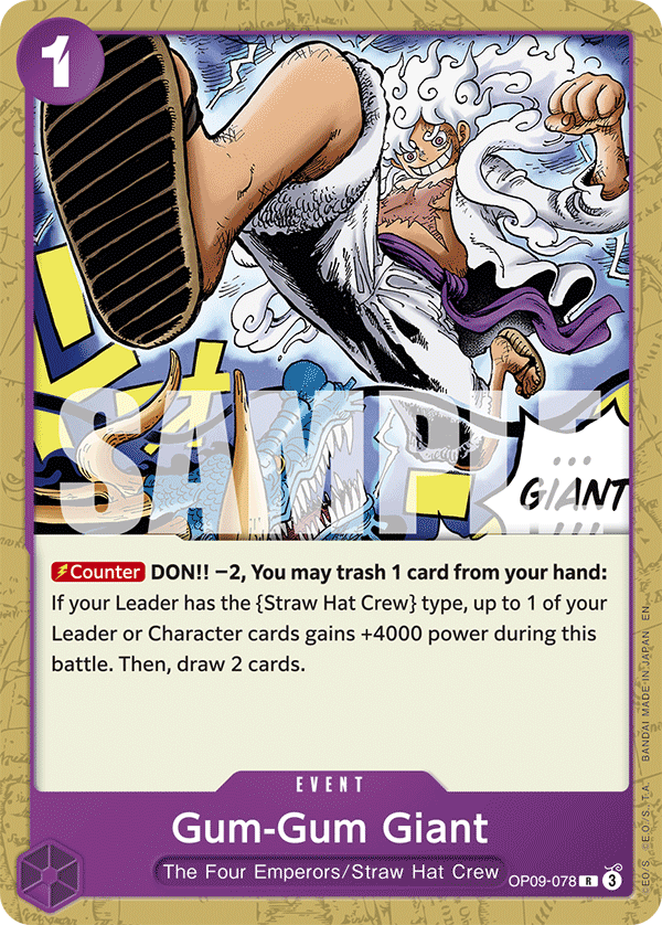 Gum-Gum Giant (Manga) OP09-078_p1 One Piece TCG