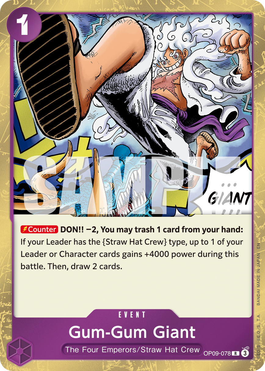 Gum-Gum Giant (Reprint) OP09-078-r1 One Piece TCG