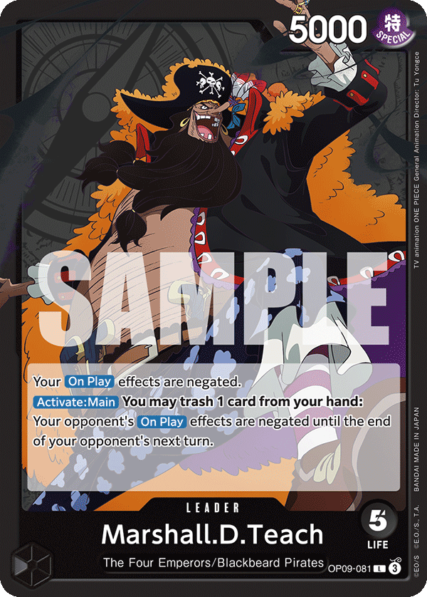 Marshall.D.Teach (081) OP09-081 One Piece TCG