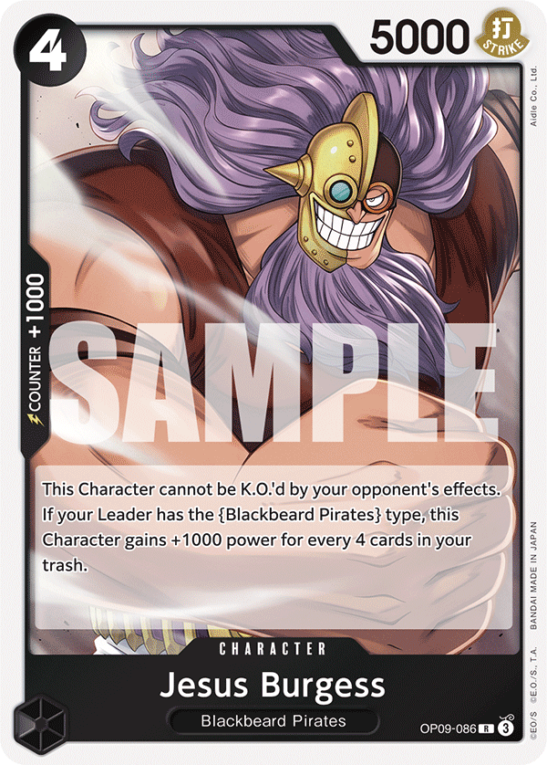 Jesus Burgess OP09-086 One Piece TCG