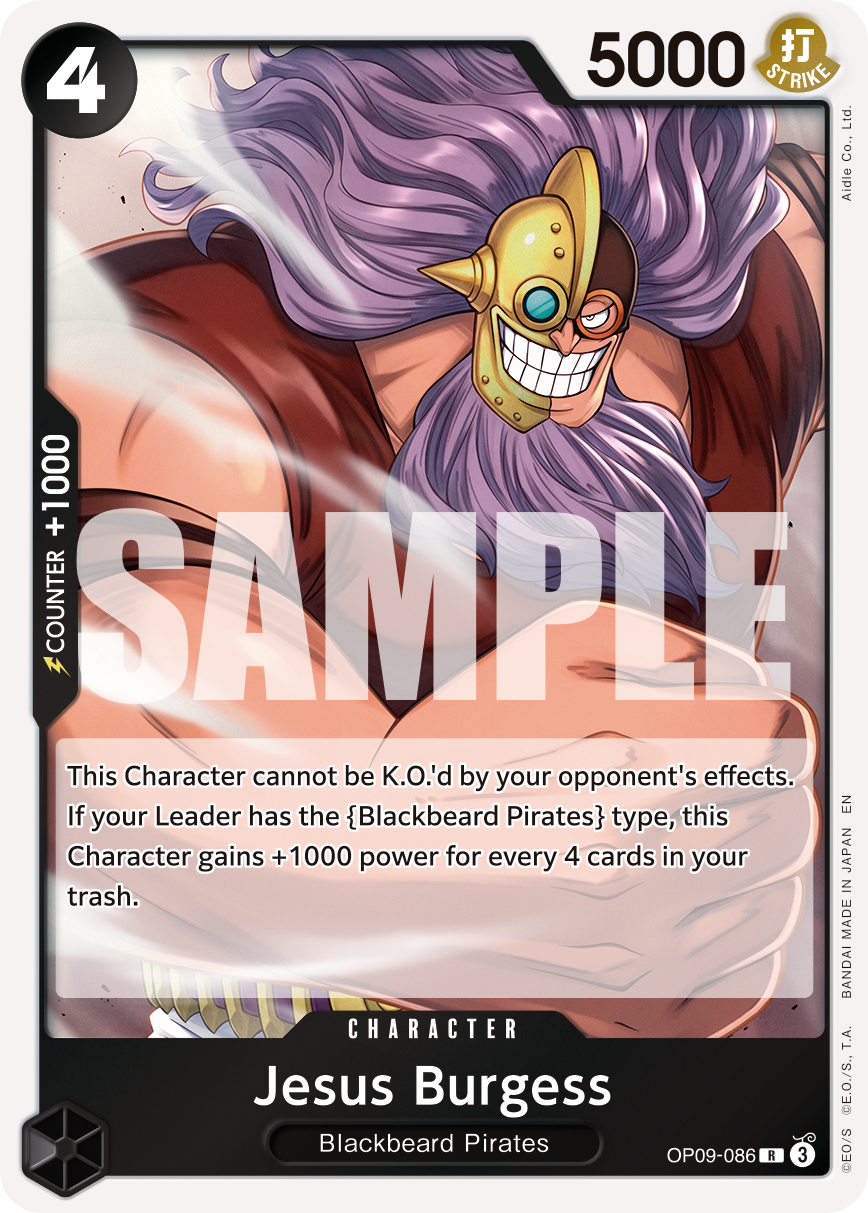 Jesus Burgess (Reprint) OP09-086_r2 One Piece TCG