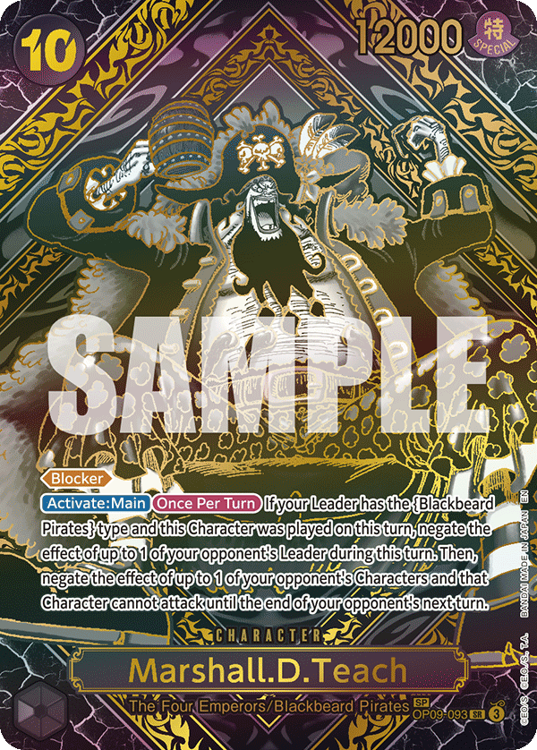 Marshall.D.Teach (SP) (Silver) OP09-093_p4 One Piece TCG
