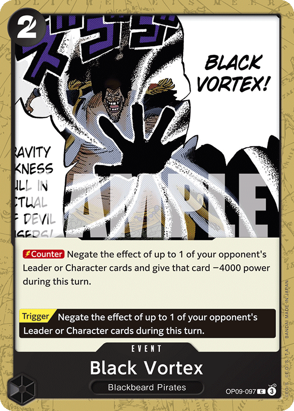 Black Vortex OP09-097 One Piece TCG