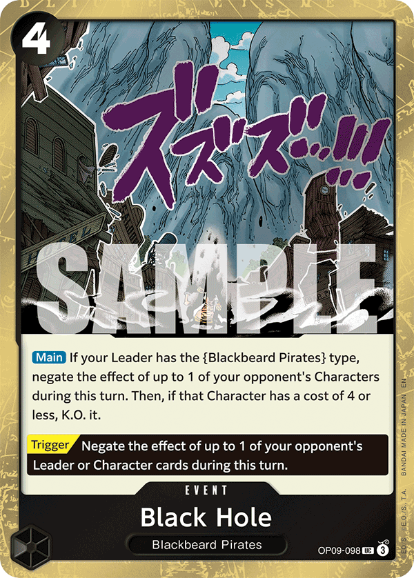 Black Hole (Pirate Foil) OP09-098_p1 One Piece TCG