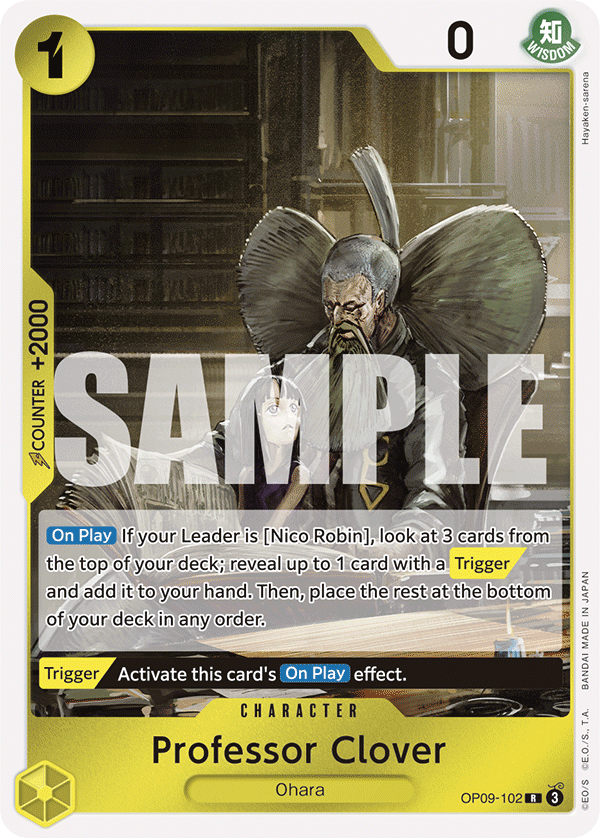 Professor Clover OP09-102 One Piece TCG