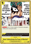 Never Underestimate the Power of Miracles!! OP09-116 One Piece TCG