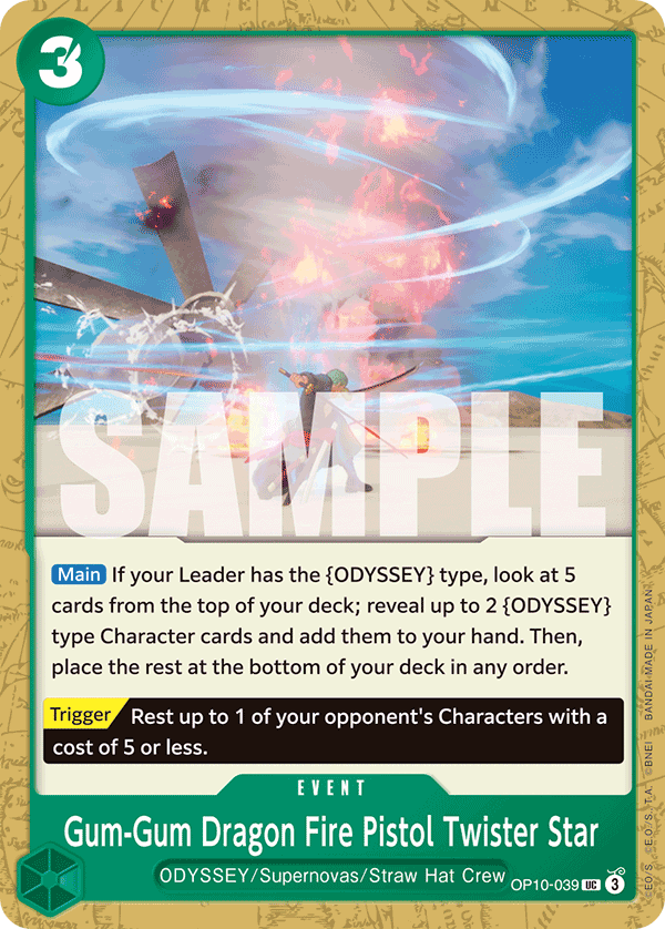 Gum-Gum Dragon Fire Pistol Twister Star OP10-039 One Piece TCG