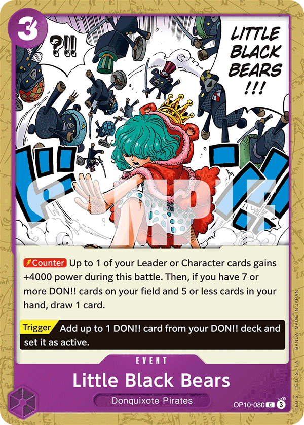 Little Black Bears OP10-080 One Piece TCG