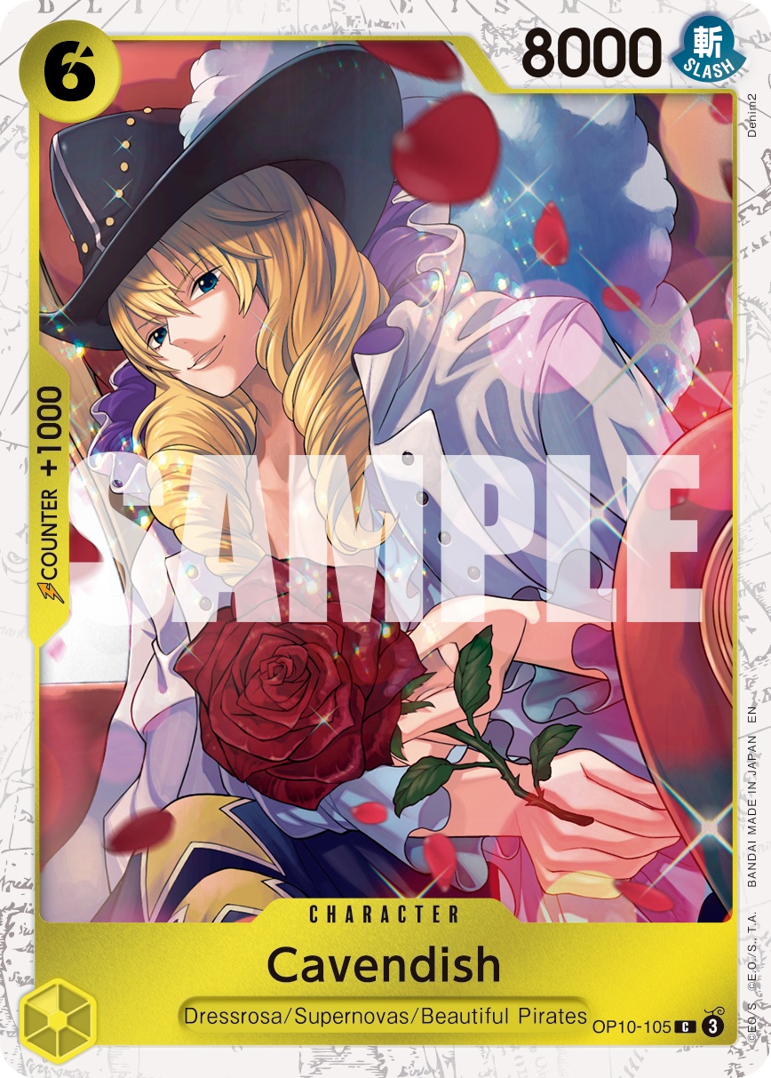 Cavendish - OP10-105 (Pirate Foil) OP10-105_p1 One Piece TCG