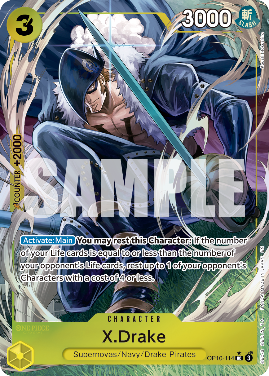 X.Drake (Alternate Art) OP10-114_p2 One Piece TCG