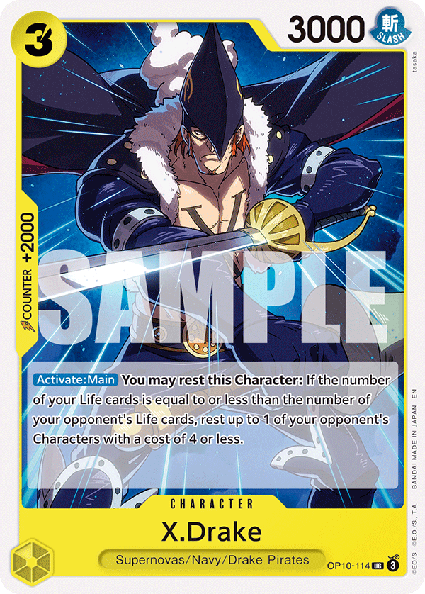 X.Drake OP10-114_r2 One Piece TCG