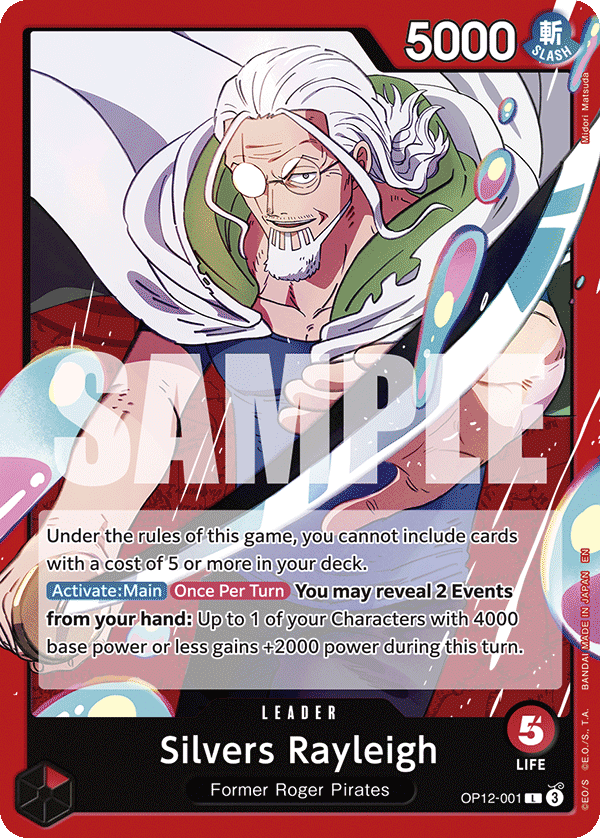 Silvers Rayleigh OP12-001 One Piece TCG