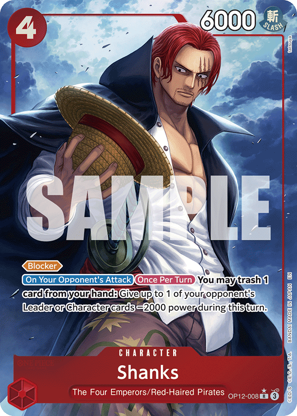 Shanks (008) (Alternate Art) OP12-008_p1 One Piece TCG