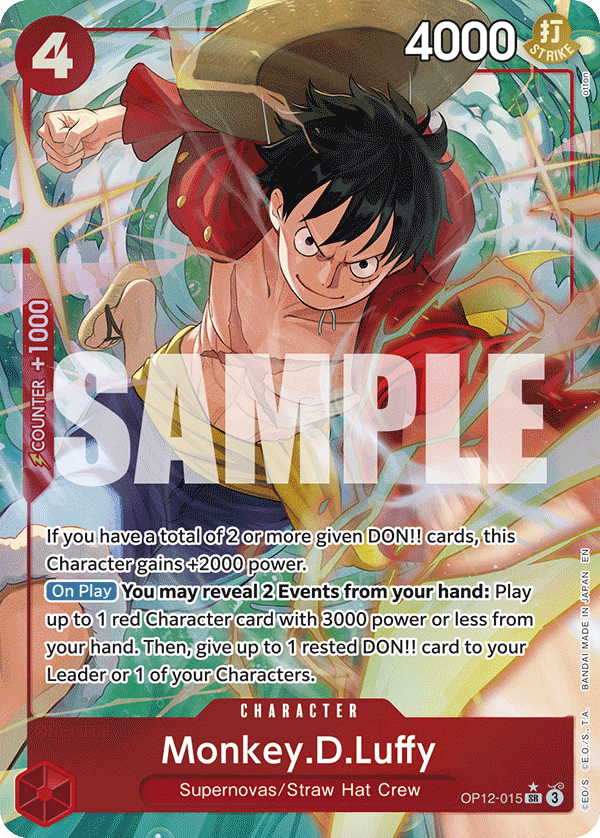 Monkey.D.Luffy (Alternate Art) OP12-015_p1 One Piece TCG