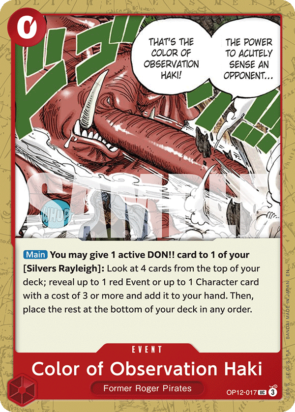 Color of Observation Haki OP12-017 One Piece TCG